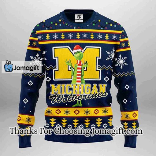 Michigan Wolverines Funny Grinch Christmas Ugly Sweater