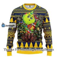 Michigan Wolverines Grinch Hug Christmas Ugly Sweater