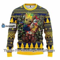 Michigan Wolverines Groot Hug Christmas Ugly Sweater 3
