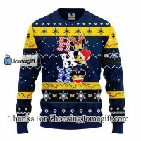 Michigan Wolverines Hohoho Mickey Christmas Ugly Sweater 3