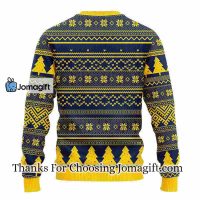 Michigan Wolverines Skull Flower Ugly Christmas Ugly Sweater 2 1