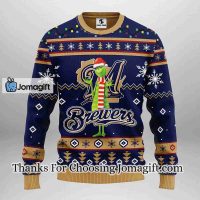 Milwaukee Brewers Funny Grinch Christmas Ugly Sweater 3