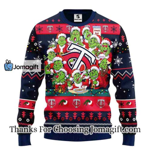 Minnesota Twins 12 Grinch Xmas Day Christmas Ugly Sweater
