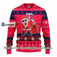Minnesota Twins Dabbing Santa Claus Christmas Ugly Sweater 3