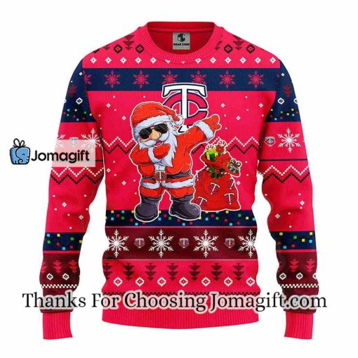 Minnesota Twins Dabbing Santa Claus Christmas Ugly Sweater
