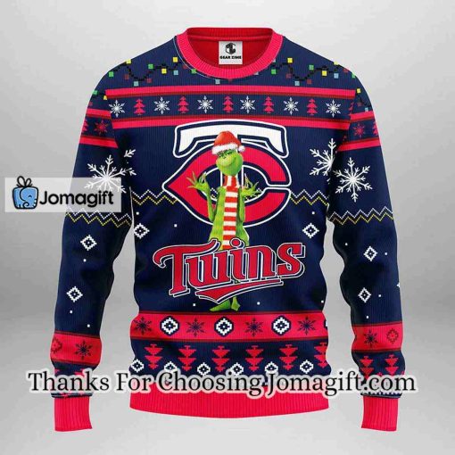 Minnesota Twins Funny Grinch Christmas Ugly Sweater