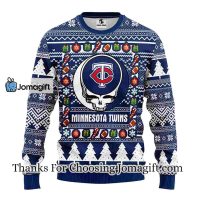 Minnesota Twins Grateful Dead Ugly Christmas Fleece Sweater 3