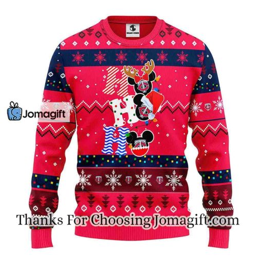 Minnesota Twins Hohoho Mickey Christmas Ugly Sweater