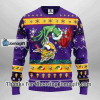 Minnesota Vikings Grinch Christmas Ugly Sweater 3