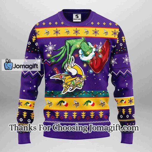 Minnesota Vikings Grinch Christmas Ugly Sweater