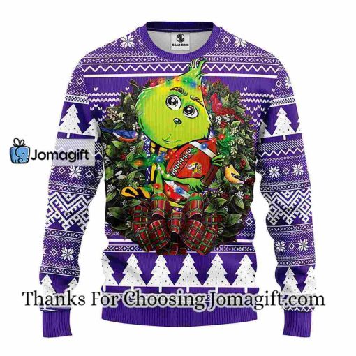 Minnesota Vikings Grinch Hug Christmas Ugly Sweater