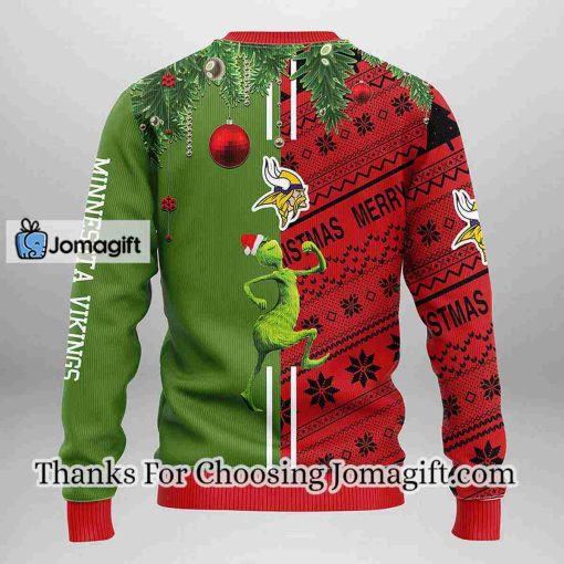 Minnesota Vikings Grinch & Scooby-Doo Christmas Ugly Sweater