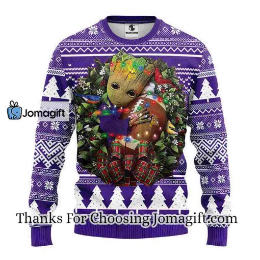 Minnesota Vikings Groot Hug Christmas Ugly Sweater