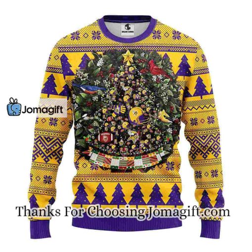 Minnesota Vikings Tree Ball Christmas Ugly Sweater