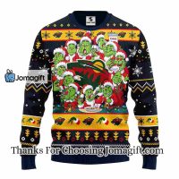 Minnesota Wild 12 Grinch Xmas Day Christmas Ugly Sweater