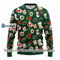 Minnesota Wild Santa Claus Snowman Christmas Ugly Sweater