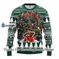 Minnesota Wild Tree Ugly Christmas Fleece Sweater