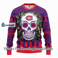 Montreal Canadiens Skull Flower Ugly Christmas Ugly Sweater