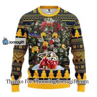 Nashville Predators Tree Ugly Christmas Fleece Sweater