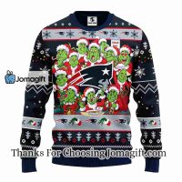 New England Patriots 12 Grinch Xmas Day Christmas Ugly Sweater