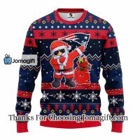 New England Patriots Dabbing Santa Claus Christmas Ugly Sweater 3