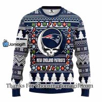 New England Patriots Grateful Dead Ugly Christmas Fleece Sweater
