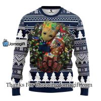 New England Patriots Groot Hug Christmas Ugly Sweater 3