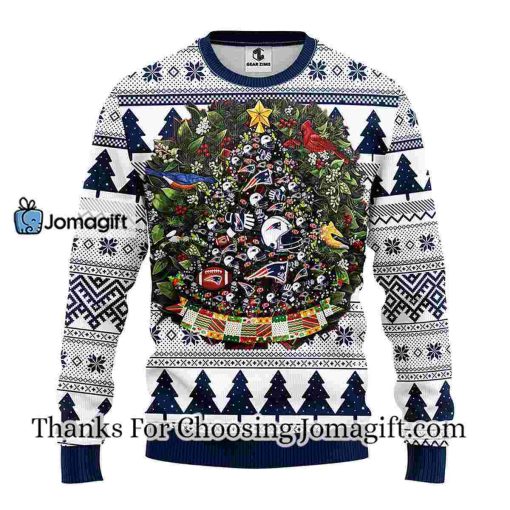 New England Patriots Tree Ball Christmas Ugly Sweater