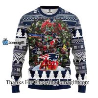 New England Patriots Tree Ugly Christmas Fleece Sweater