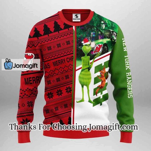 New Jersey Devils Grinch & Scooby-doo Christmas Ugly Sweater