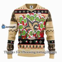 New Orleans Saints 12 Grinch Xmas Day Christmas Ugly Sweater 2 1