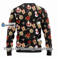 New Orleans Saints Santa Claus Snowman Christmas Ugly Sweater 2 1