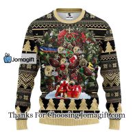 New Orleans Saints Tree Ugly Christmas Fleece Sweater