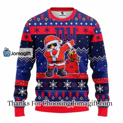 New York Giants Dabbing Santa Claus Christmas Ugly Sweater