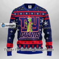 New York Giants Funny Grinch Christmas Ugly Sweater 3