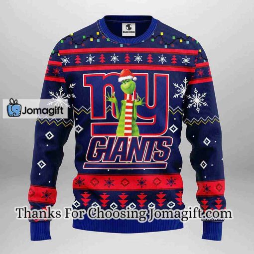 New York Giants Funny Grinch Christmas Ugly Sweater