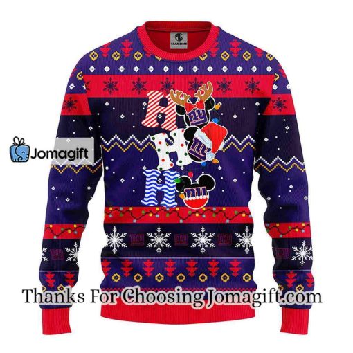 New York Giants HoHoHo Mickey Christmas Ugly Sweater