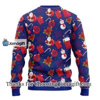 New York Giants Santa Claus Snowman Christmas Ugly Sweater 2