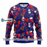New York Giants Santa Claus Snowman Christmas Ugly Sweater 3