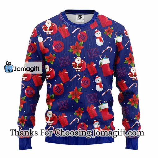 New York Giants Santa Claus Snowman Christmas Ugly Sweater