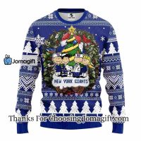 New York Giants Snoopy Dog Christmas Ugly Sweater 3
