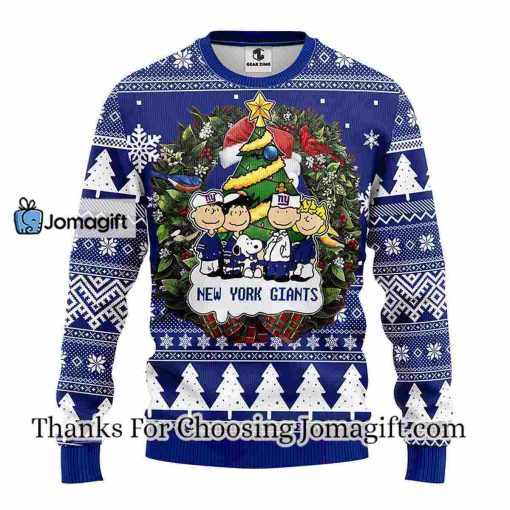 New York Giants Snoopy Dog Christmas Ugly Sweater