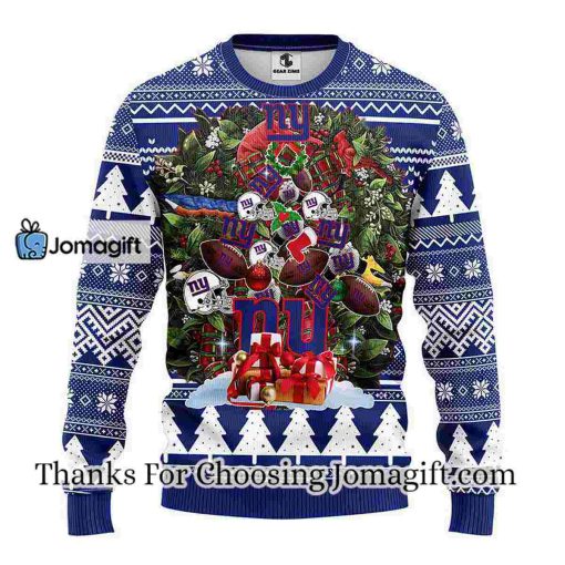 New York Giants Tree Ugly Christmas Fleece Sweater
