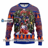 New York Islanders Santa Claus Snowman Christmas Ugly Sweater