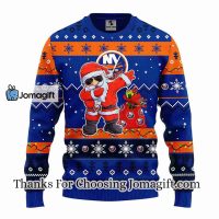 New York Islanders Dabbing Santa Claus Christmas Ugly Sweater 3