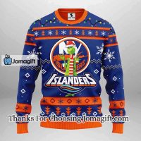New York Islanders Funny Grinch Christmas Ugly Sweater 3