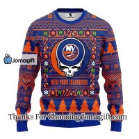 New York Islanders Grateful Dead Ugly Christmas Fleece Sweater 3