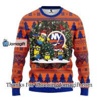 New York Islanders Minion Christmas Ugly Sweater 3