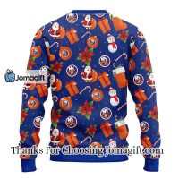 New York Islanders Santa Claus Snowman Christmas Ugly Sweater 2