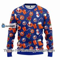 New York Islanders Santa Claus Snowman Christmas Ugly Sweater 3